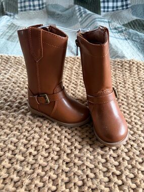Old Navy Brown Girls' Tall Buckle Boots